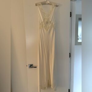 SIR the label white silk maxi dress